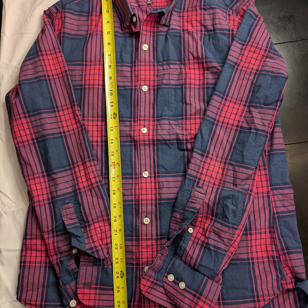 Bonobos Red and Blue Plaid Casual Shirt